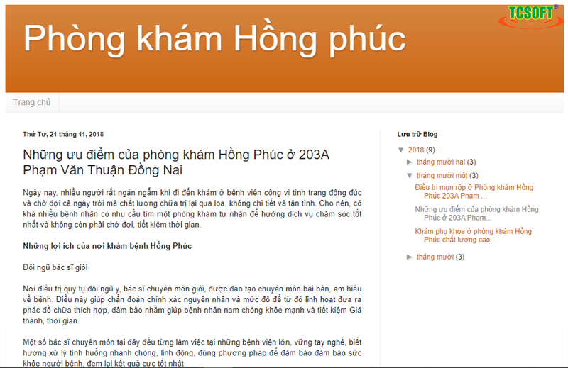 Tạo một blog cung cấp thông tin - Tiếp thị phòng khám